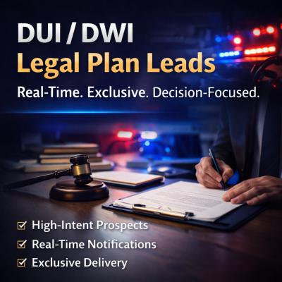 DUI/DWI legal plan leads