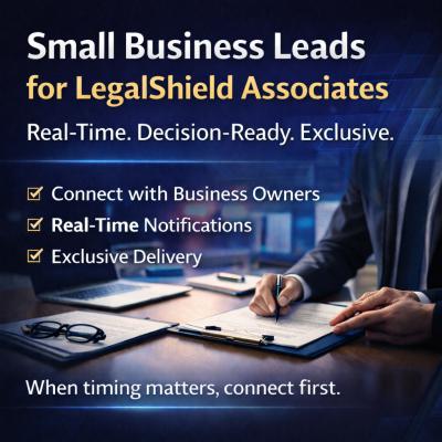 Small Business Legal Plan Leads for LegalShield associates